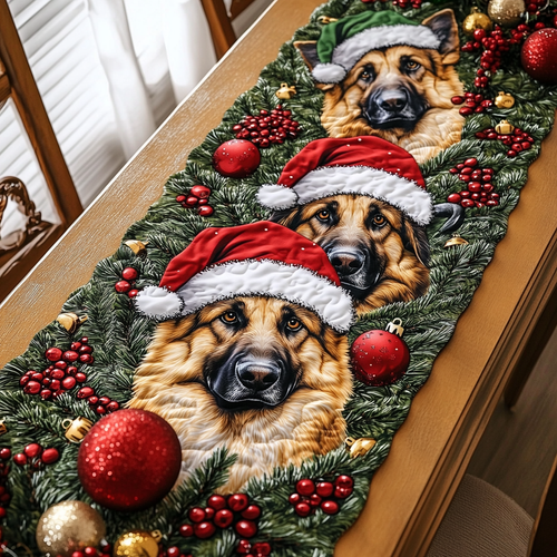 Loyal German Shepherd Quilted Table Runner NCU0DDK1503