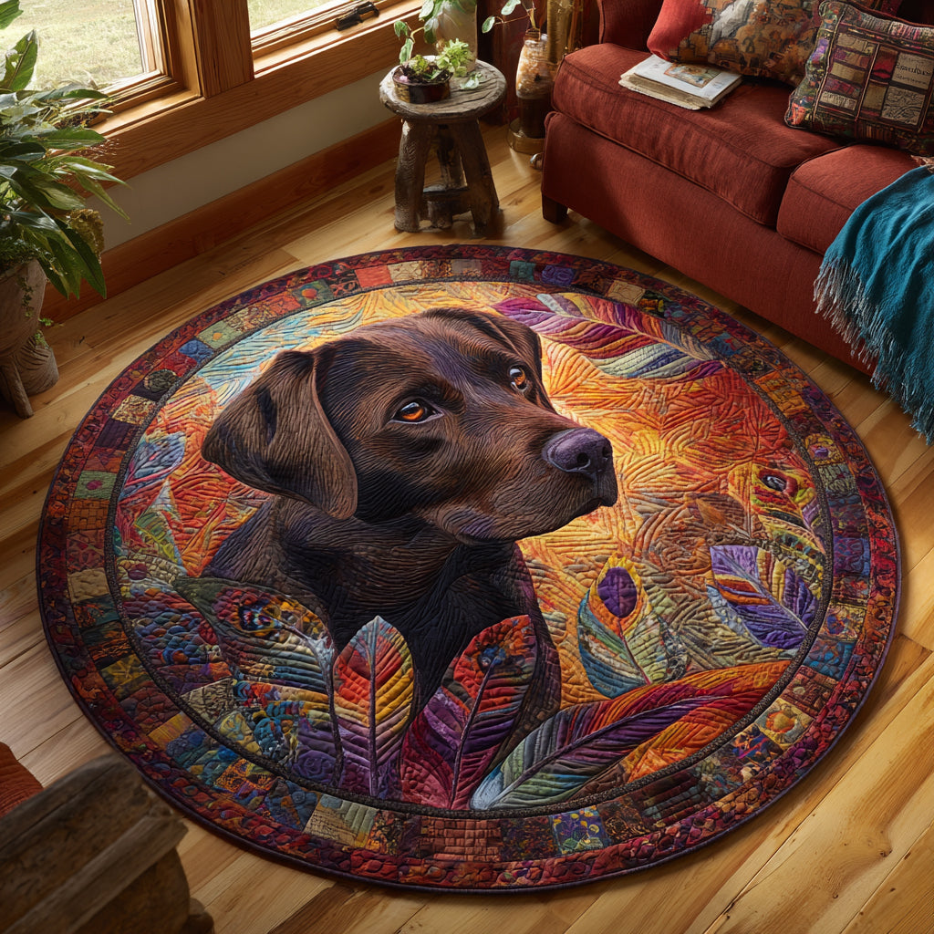 Loyal Heart Quilted Round Mat NCU0DV1196