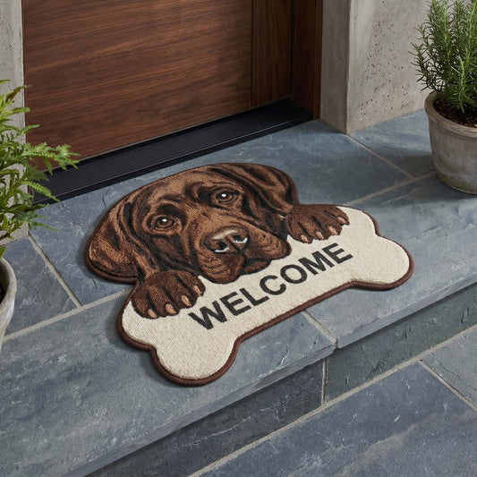 Loyal Labrador Retriever Custom Shape Doormat NCU0HNH1089