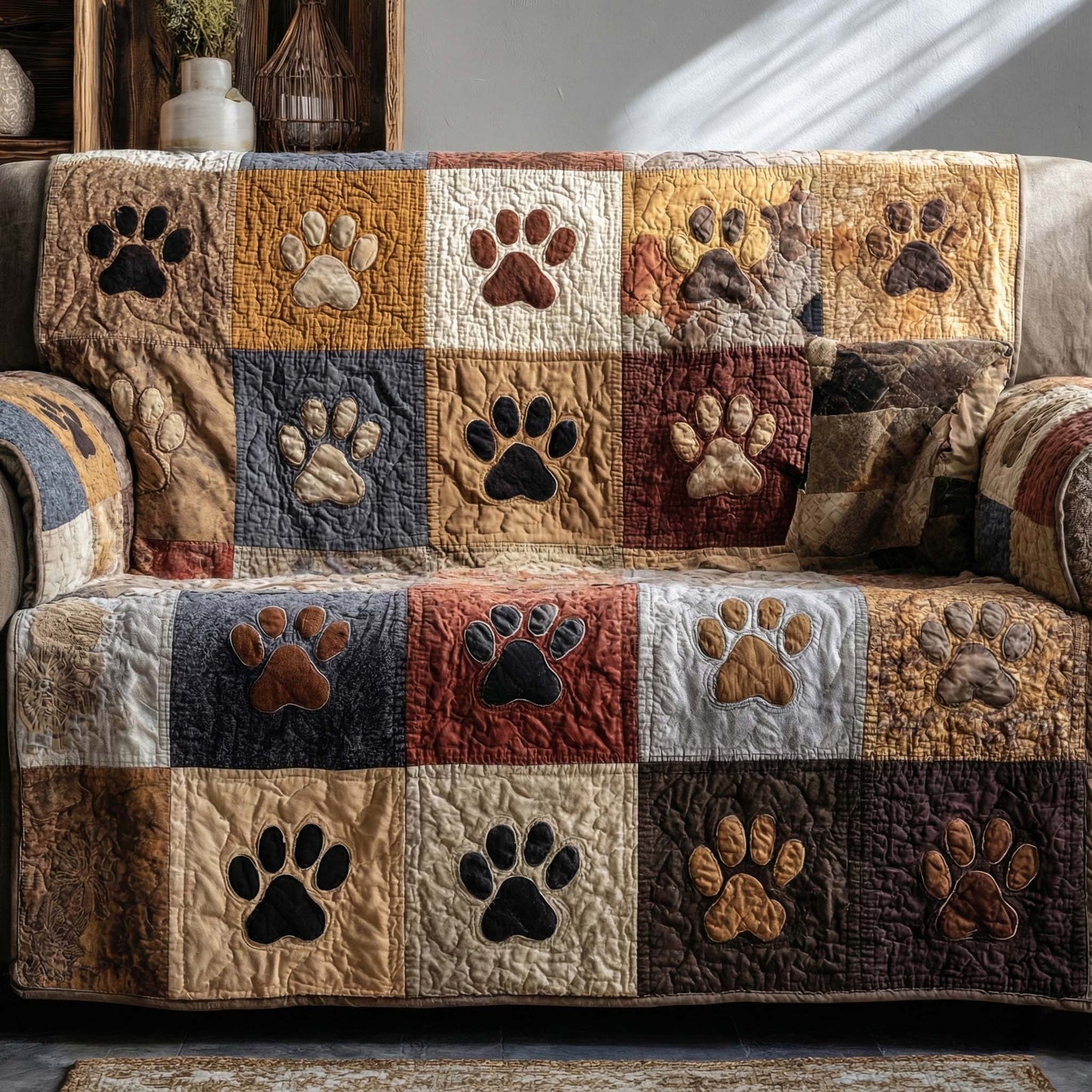 Loyal Patch Quilted Sofa Cover NCU0NXD1305