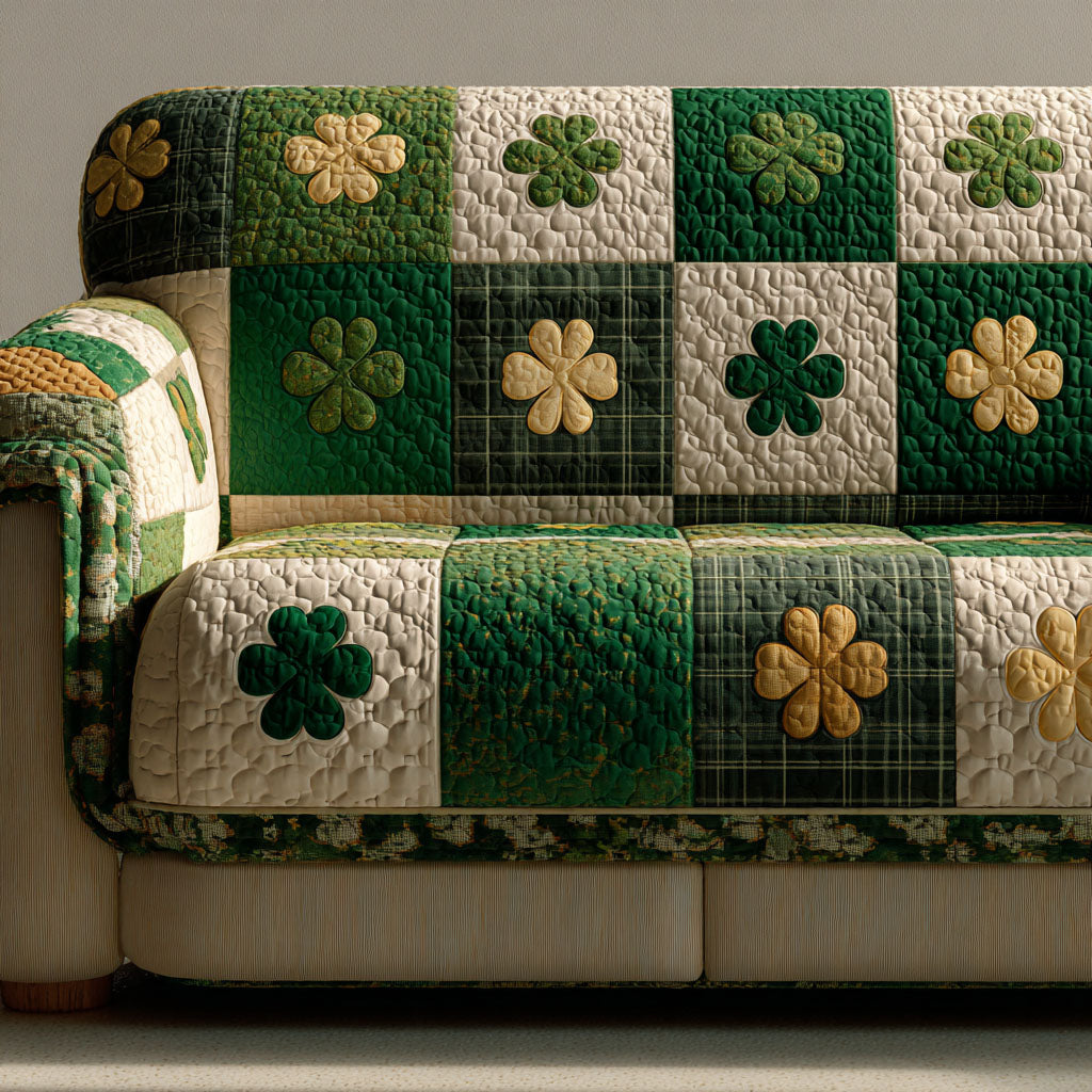 Lucky Clover Quilted Sofa Cover NCU0NTD1369