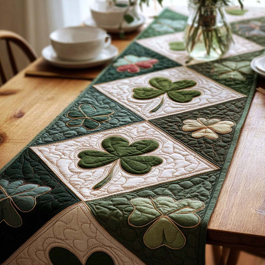 Lucky Clover Quilted Table Runner NCU0DQQ0193