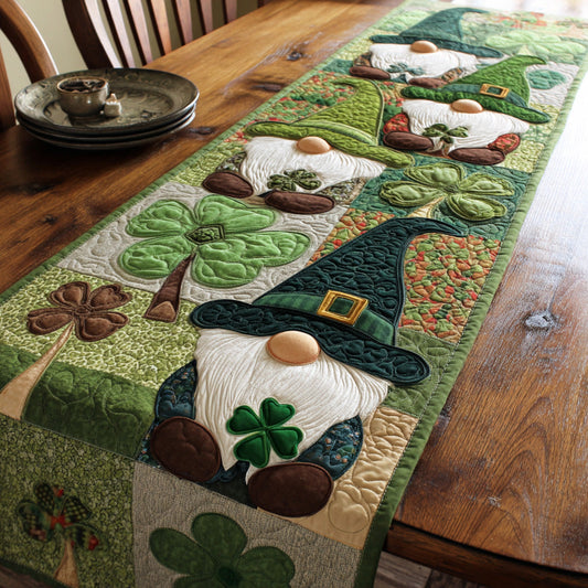 Lucky Gnome Quilted Table Runner NCU0NTD1351