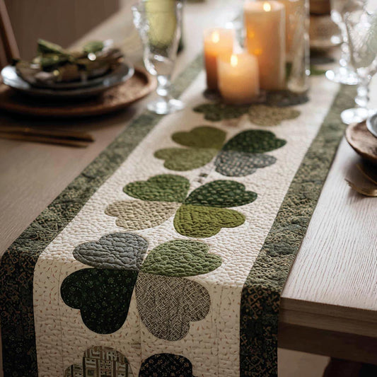 Lucky Green Quilted Table Runner NCU0DV1829