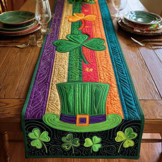 Lucky Hat Quilted Table Runner NCU0NTD1355