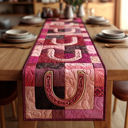 Lucky Horseshoe Quilted Table Runner NCU0NTV813