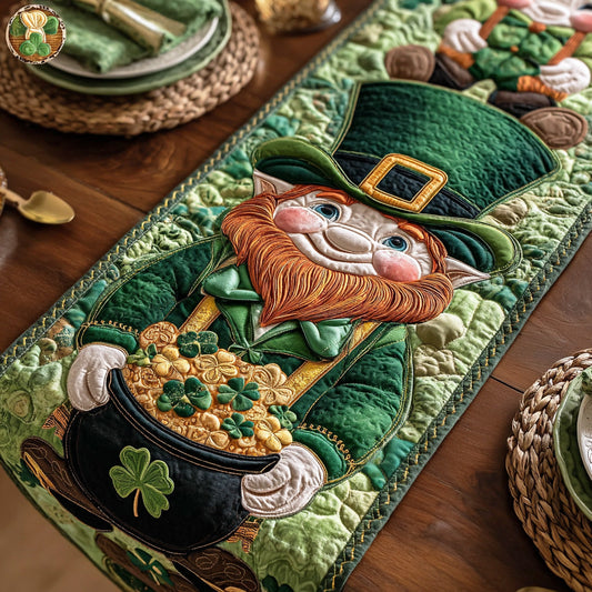 Lucky Leprechaun Quilted Table Runner NCU0NTD1346