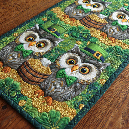Lucky Owl Quilted Table Runner NCU0NTD1359