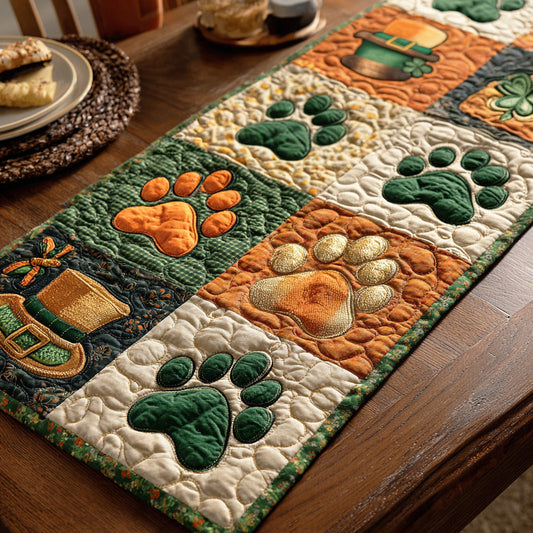 Lucky Paws Quilted Table Runner NCU0NTD1357