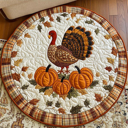 Lucky Turkey Quilted Round Mat NCU0NNT1893