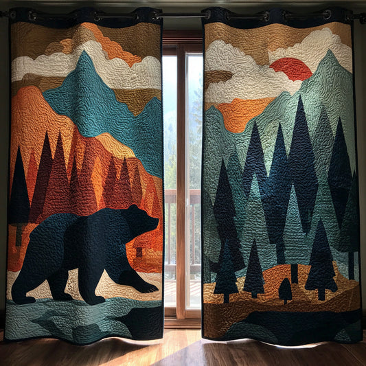 Lunar Bear Glow Quilted Curtains NCU0HNH775