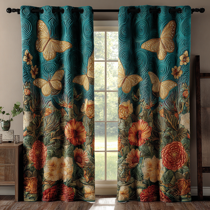 Lunar Butterfly Quilted Curtains NCU0DDK1789