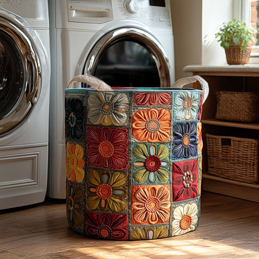 Lunar Geometry Quilted Laundry Basket NCU0PTT748