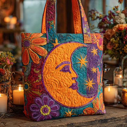 Lunar Peace Glow Quilted Tote Bag NCU0NXD592