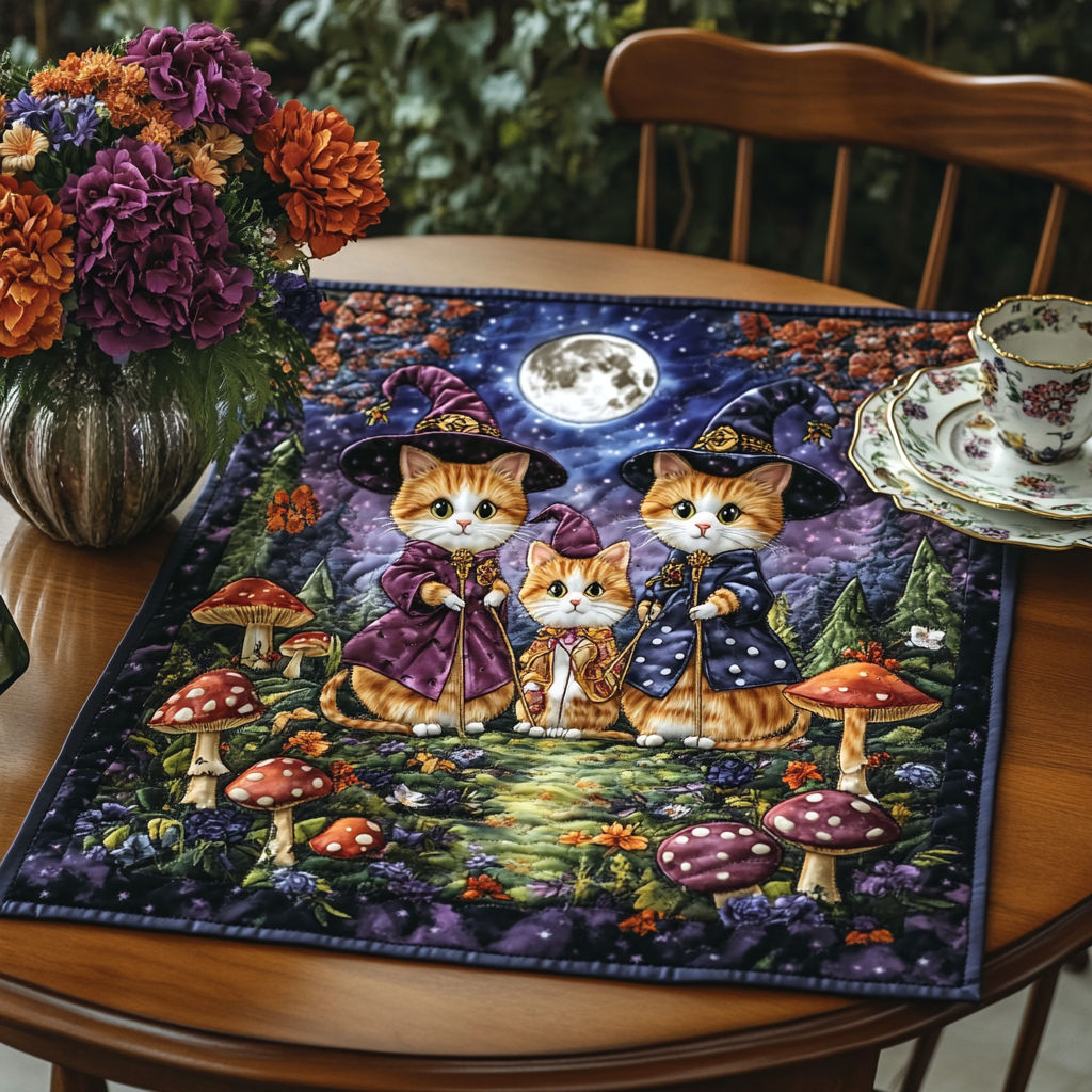 Magic Cat Quilted Table Topper NCU0DDK952