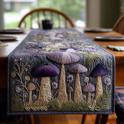 Magic Mushrooms Quilted Table Runner NCU0DV1517