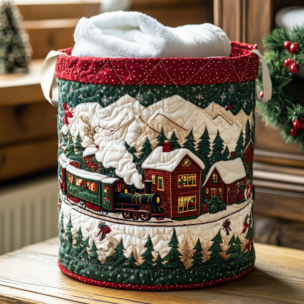 Magic Train Quilted Laundry Basket NCU0NNL107