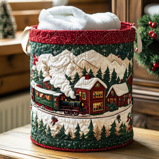 Magic Train Quilted Laundry Basket NCU0NNL107