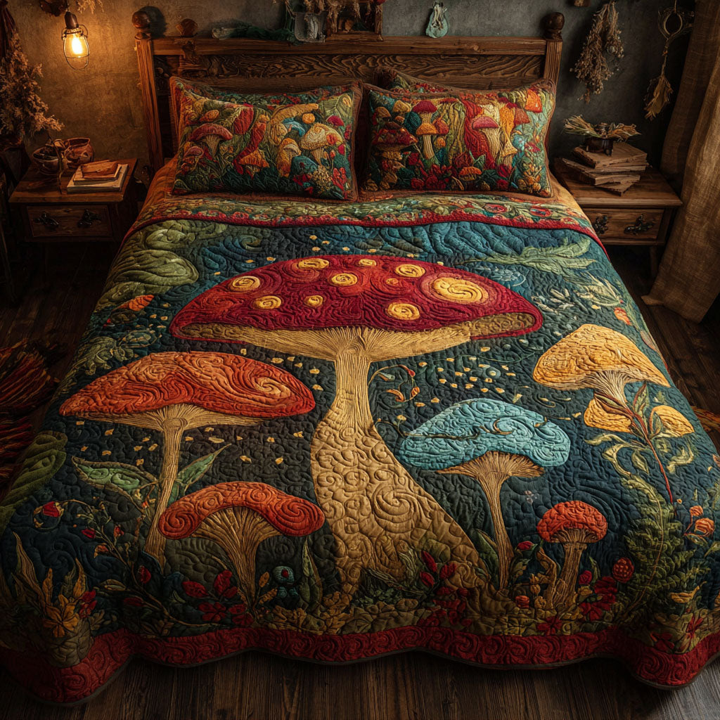Magic Woodland 3-Piece Quilted Bedding Set NCU0PTT2337