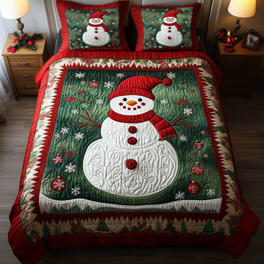 Magical Christmas Night 3-Piece Quilted Bedding Set NCU0PT2114