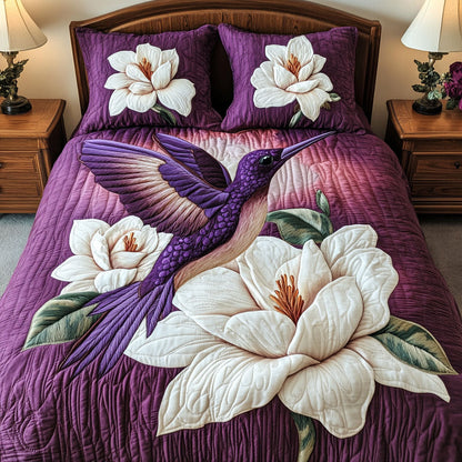 Magnolia Grace 3-Piece Quilted Bedding Set NCU0NNT317
