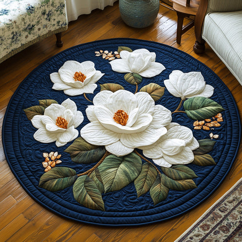 Magnolia Song Quilted Round Mat NCU0DV873
