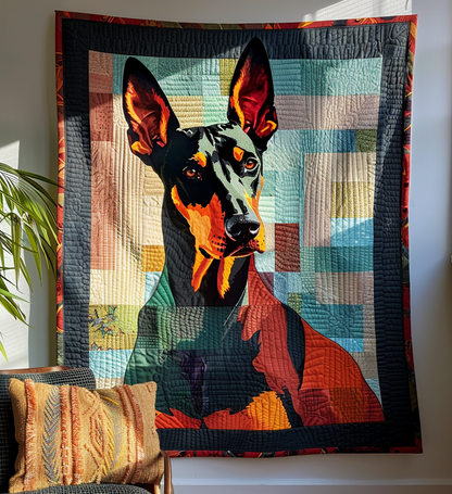 Majestic Doberman Quilted Blanket NCU0PT298