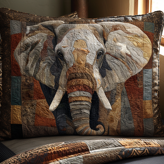 Majestic Elephant Quilted Bedding Pillow Case NCU0DV1737
