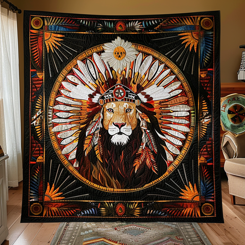 Majestic Lion King Quilted Blanket NCU0TH805