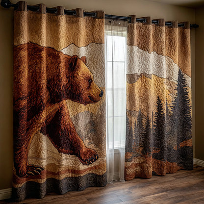 Majestic Bear Quilted Curtains NCU0DDK1944