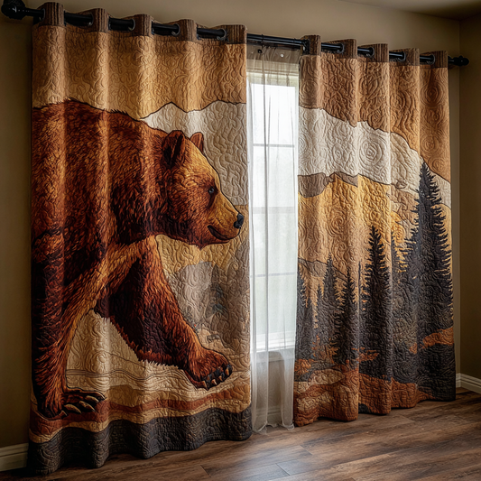 Majestic Bear Quilted Curtains NCU0DDK1944