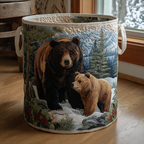 Majestic Bear Quilted Laundry Basket NCU0DDK2134
