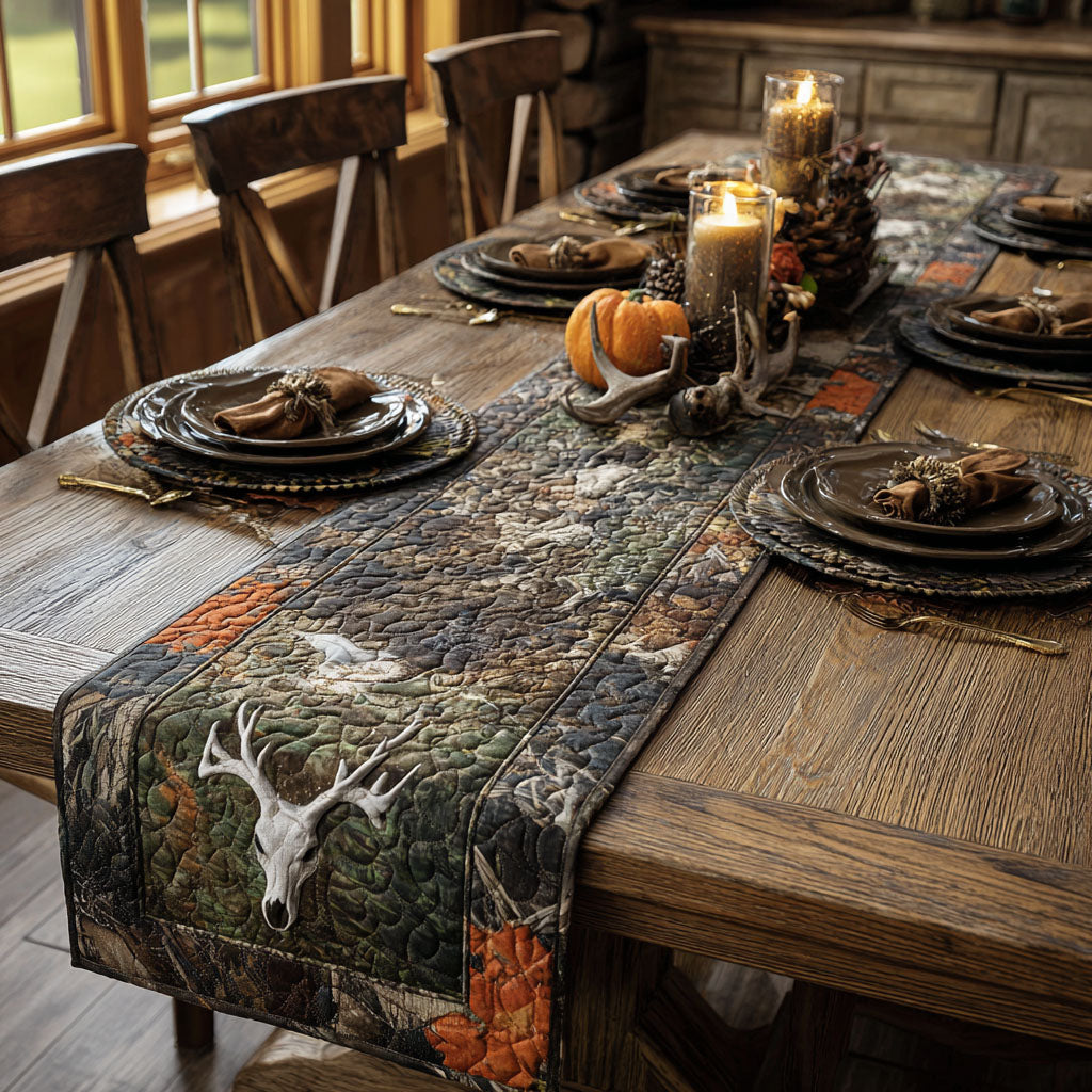 Majestic Buck Quilted Table Runner NCU0PTT1953