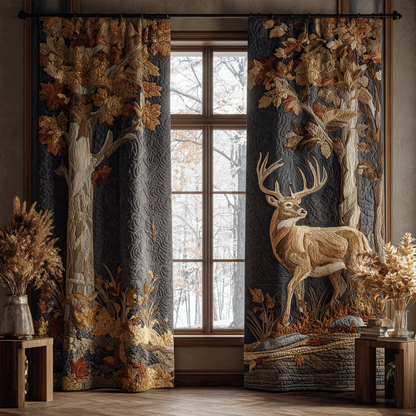 Majestic Deer Quilted Curtains NCU0DDK1938