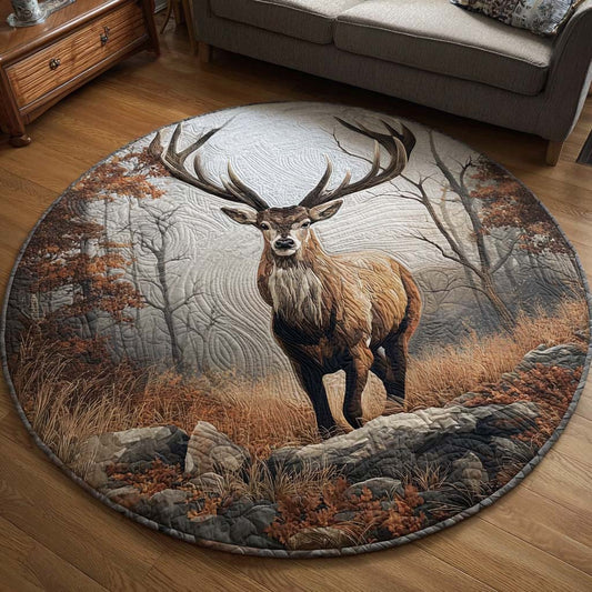Majestic Deer Quilted Round Mat NCU0NNT1899