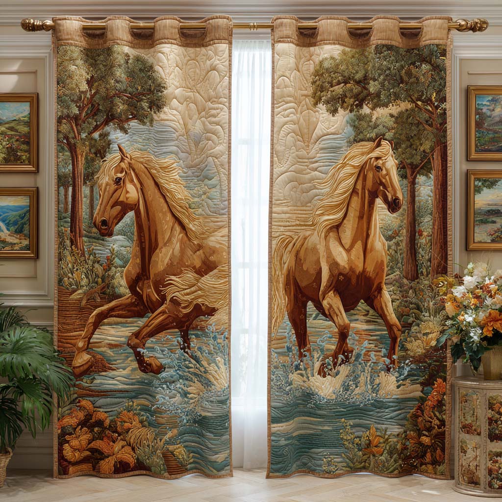 Majestic Dual Gallop Quilted Curtains NCU0NXD1356