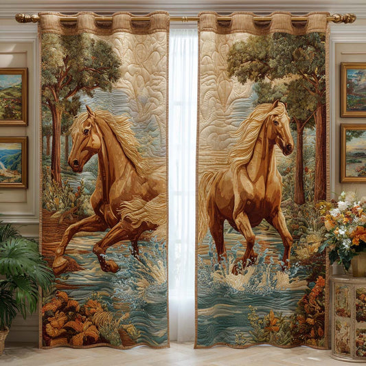 Majestic Dual Gallop Quilted Curtains NCU0NXD1356