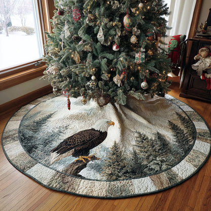 Majestic Eagle Christmas Quilted Tree Skirt NCU0DV1468