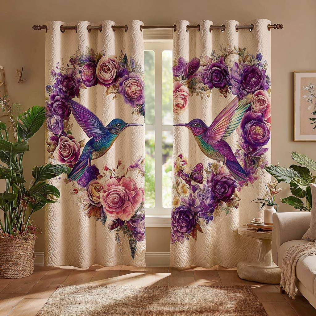 Majestic Hummingbird Quilted Curtains NCU0HNH900