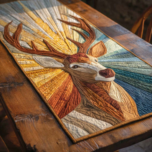 Majestic Light Stag Quilted Table Runner NCU0NXD565