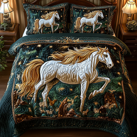 Majestic Mane 3-Piece Quilted Bedding Set NCU0VH0365