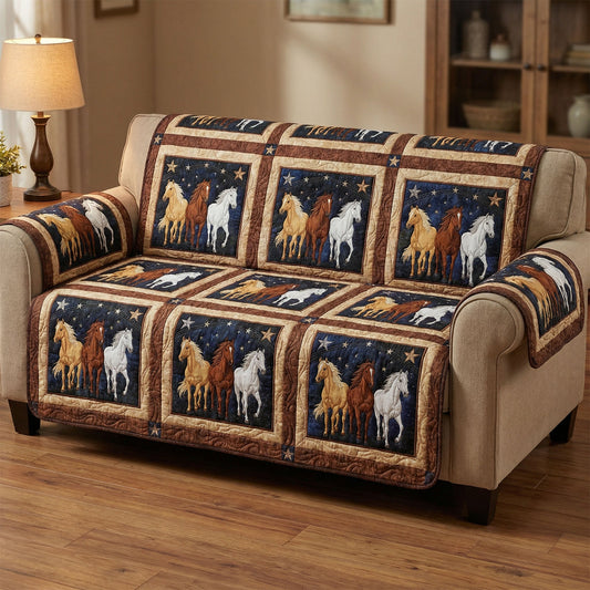 Majestic Mane Quilted Sofa Cover NCU0NTD1607