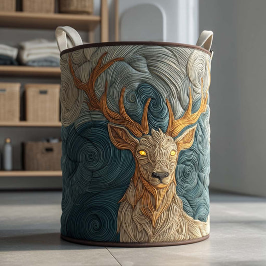 Majestic Mountain Stag Quilted Laundry Basket NCU0NXD386