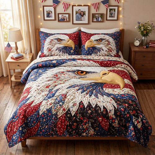 Majestic Patriot Gaze 3-Piece Quilted Bedding Set NCU0HNH1070