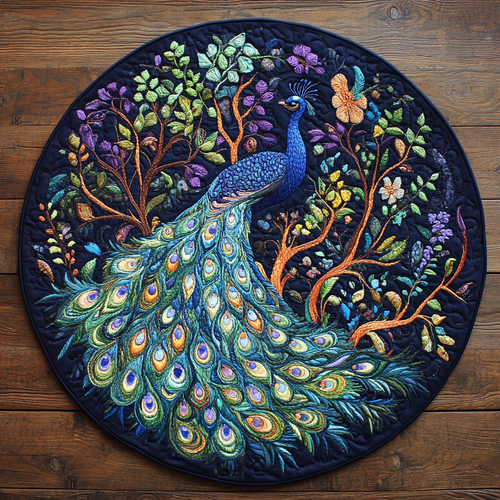 Majestic Plumage Quilted Round Mat NCU0DK993