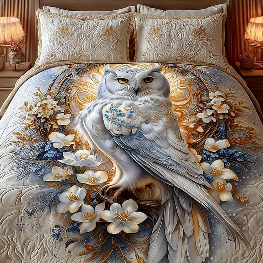 Majestic Snow 3-Piece Quilted Bedding Set NCU0DQQ0137