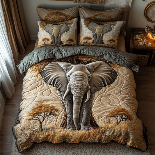 Majesty of the Savannah Quilted Bedding Set NCU0DV2030