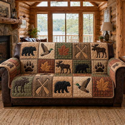 Mallard Creek Autumn Quilted Sofa Cover NCU0PVL1058