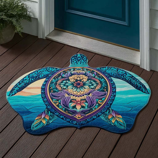Mandala Tide Turtle Custom Shape Doormat NCU0DQQ0758