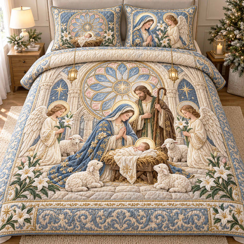 Manger Light 3-Piece Quilted Bedding Set NCU0NTD2316